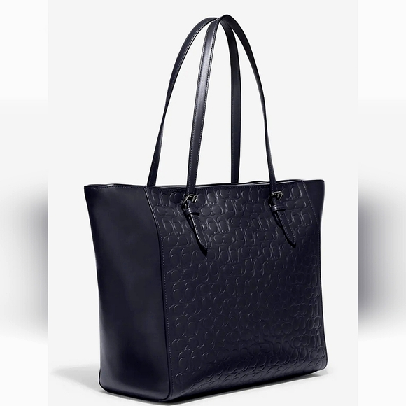 Turnlock Tote In Signature Leather 👜 - Picture 4 of 5